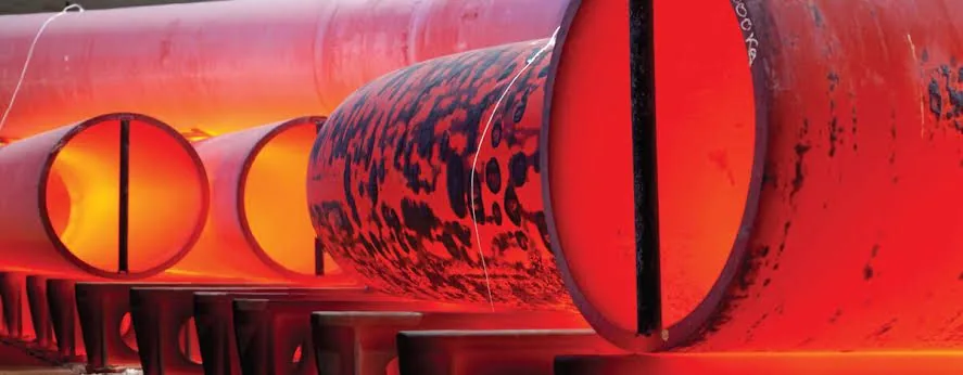 High temperature fabricated piping components